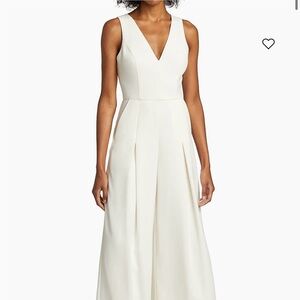 Amsale Crepe Wide-Leg Jumpsuit. Ivory. Size 2. Excellent condition.